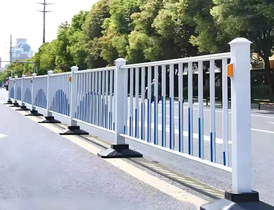 Galvanized municipal fence detail for public facility separation