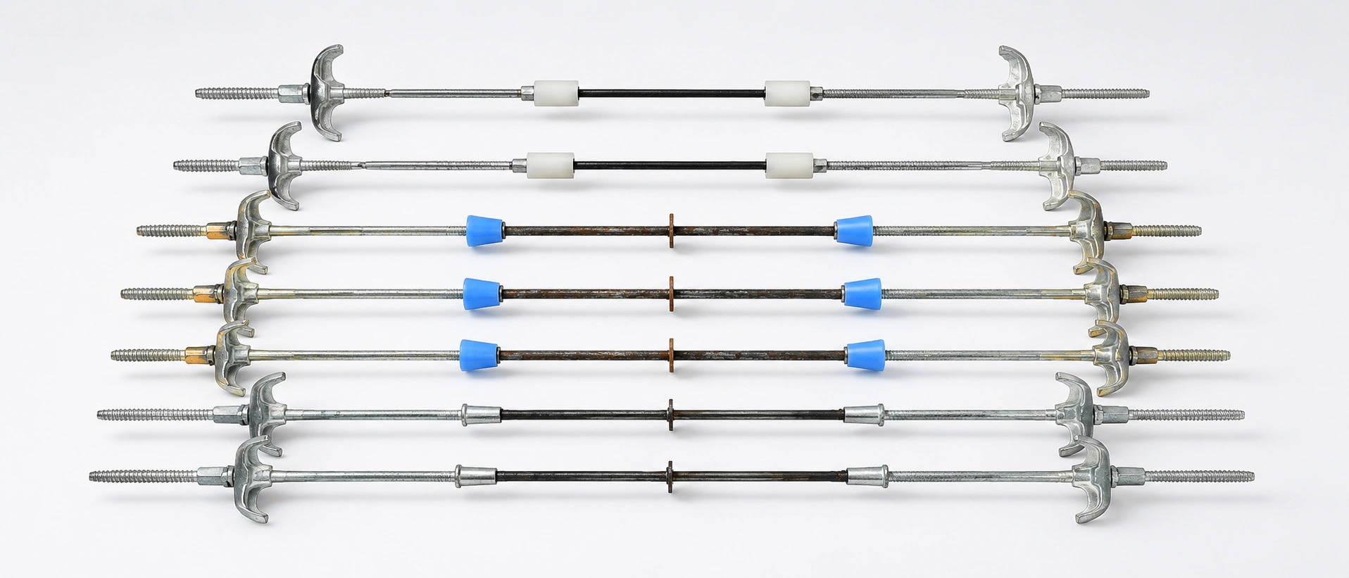 Formwork accessories for concrete wall construction and clamping