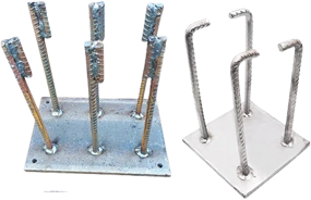 Custom embedded steel plate with welded anchors for OEM structural projects