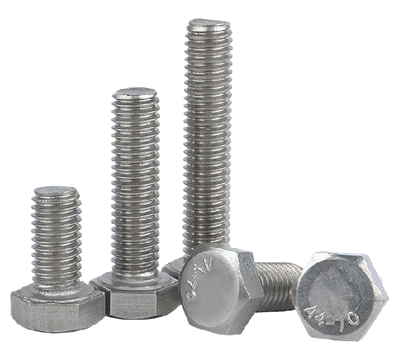Zinc plated hex bolts for steel structure construction and machinery fastening