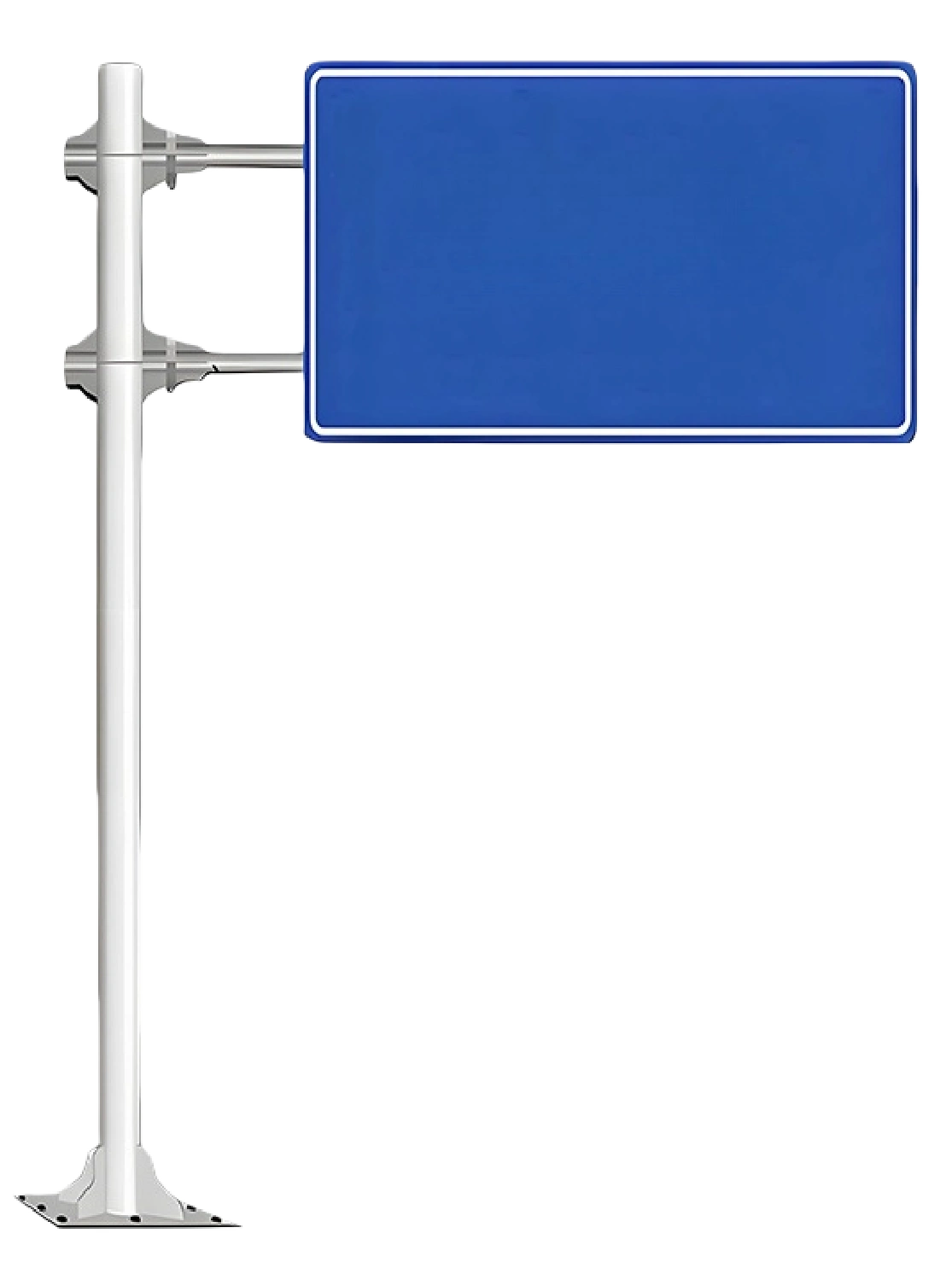 Traffic sign pole for road information board installation