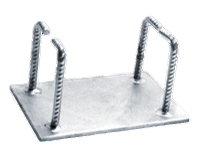 Embedded plate with anchor bolts for steel structure foundation fixing
